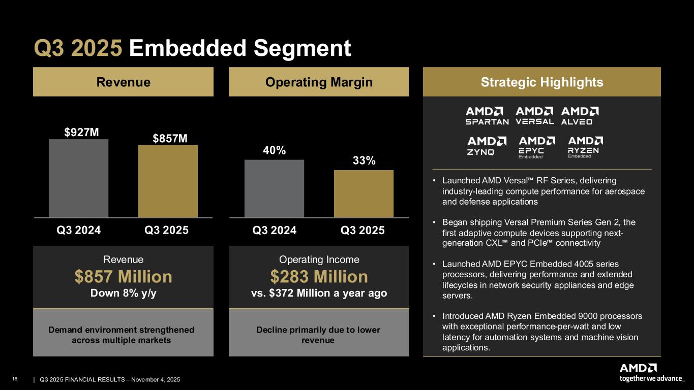 Third Quarter 2025 presentation for exhibit 99.2; remediated PDF available in Documents dropdown menu